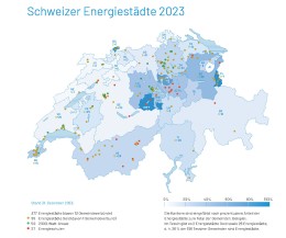 Karte Schweizer Energiestädte 2023